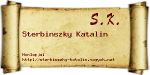 Sterbinszky Katalin névjegykártya